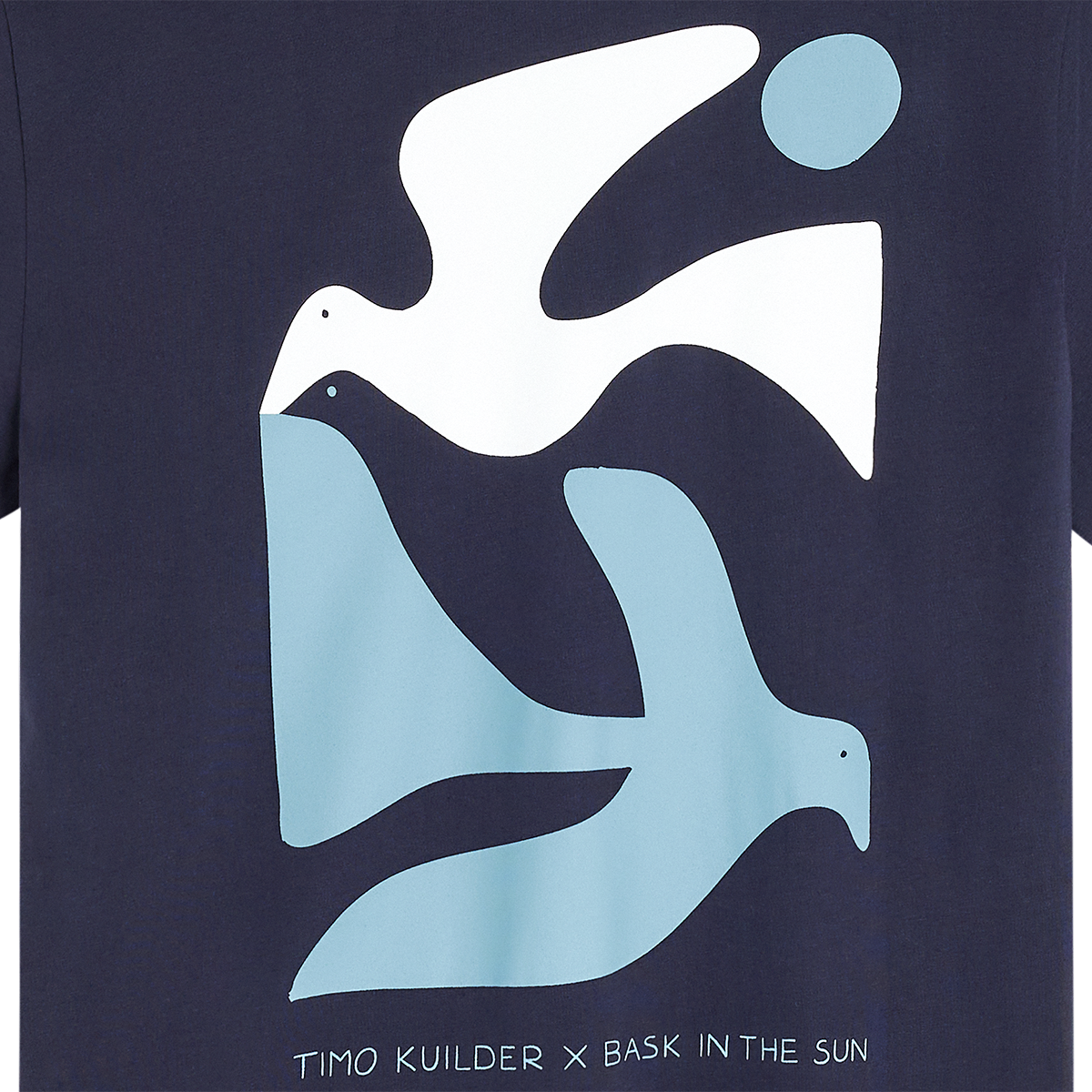 Bask in the Sun Peace Tee Navy Herren T-Shirt Rgular Fit blau